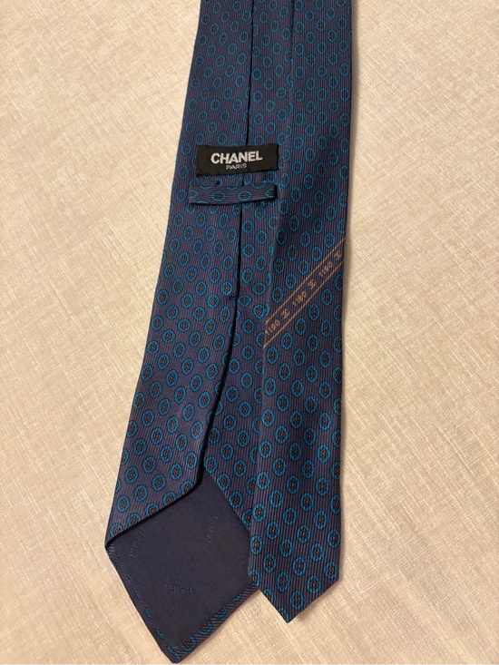 CHANEL Other - CHANEL Tie with Teal Medallion Pattern